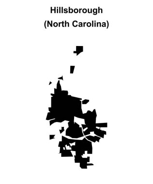 Hillsborough (Kuzey Carolina) boş ana hat haritası