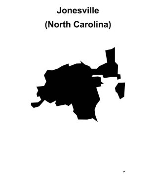 Jonesville (Kuzey Carolina) boş ana hat haritası