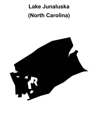 Junaluska Gölü (Kuzey Carolina) boş ana hat haritası