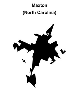 Maxton (Kuzey Carolina) boş ana hat haritası
