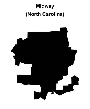 Midway (Kuzey Carolina) boş ana hat haritası