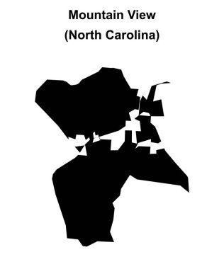 Dağ Manzarası (Kuzey Carolina) boş ana hat haritası