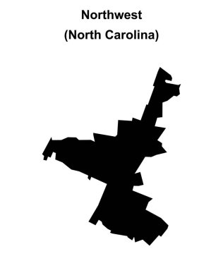Kuzeybatı (Kuzey Carolina) boş ana hat haritası