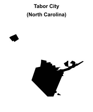 Tabor Şehri (Kuzey Carolina) boş ana hat haritası