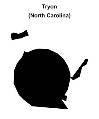 Tryon (Kuzey Carolina) boş ana hat haritası