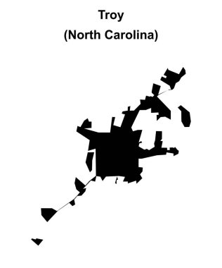 Troy (Kuzey Carolina) boş ana hat haritası