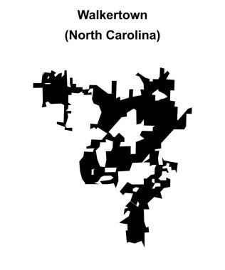 Walkertown (Kuzey Carolina) boş ana hat haritası