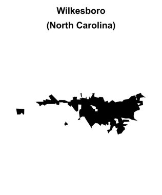 Wilkesboro (Kuzey Carolina) boş ana hat haritası