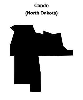 Cando (Kuzey Dakota) boş ana hat haritası