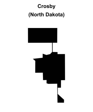 Crosby (Kuzey Dakota) boş ana hat haritası