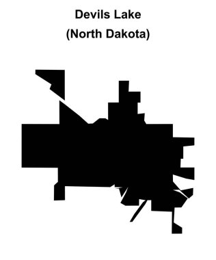 Devils Gölü (Kuzey Dakota) boş ana hat haritası