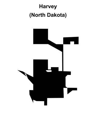 Harvey (Kuzey Dakota) boş ana hat haritası