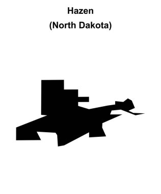 Hazen (Kuzey Dakota) boş ana hat haritası