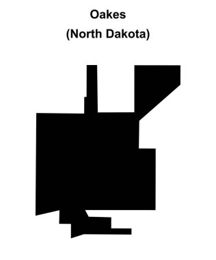 Oakes (Kuzey Dakota) boş ana hat haritası