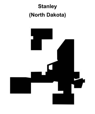 Stanley (Kuzey Dakota) boş ana hat haritası