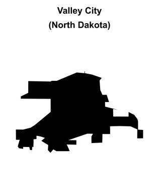Valley City (Kuzey Dakota) boş ana hat haritası