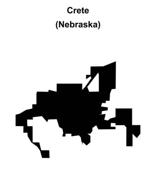 Girit (Nebraska) boş ana hat haritası