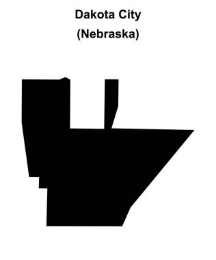 Dakota Şehri (Nebraska) boş ana hat haritası