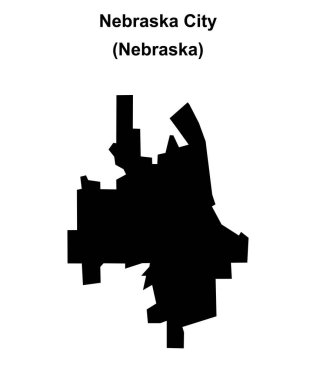 Nebraska Şehri (Nebraska) boş ana hat haritası