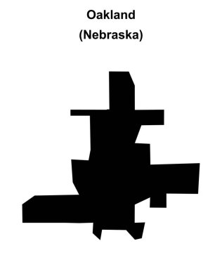 Oakland (Nebraska) boş ana hat haritası
