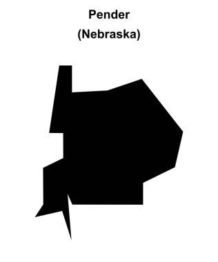 Pender (Nebraska) boş dış hat haritası