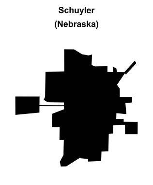 Schuyler (Nebraska) boş dış hat haritası