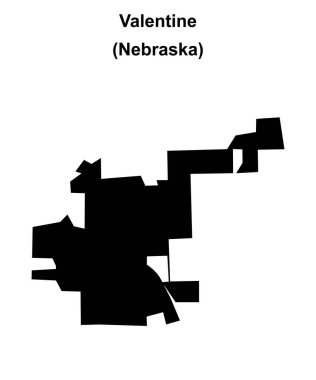 Valentine (Nebraska) boş ana hat haritası