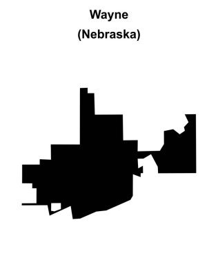 Wayne (Nebraska) boş ana hat haritası