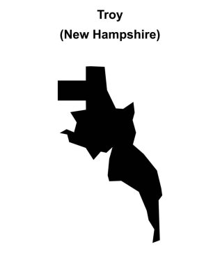 Troy (New Hampshire) boş ana hat haritası