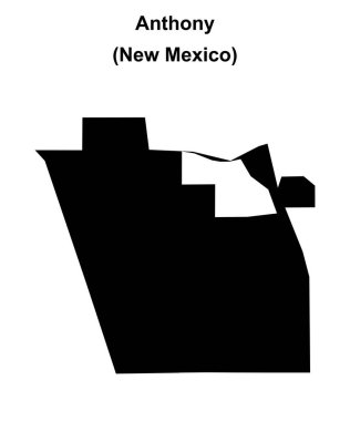 Anthony (New Mexico) boş ana hat haritası