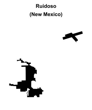 Ruidoso (New Mexico) boş ana hat haritası