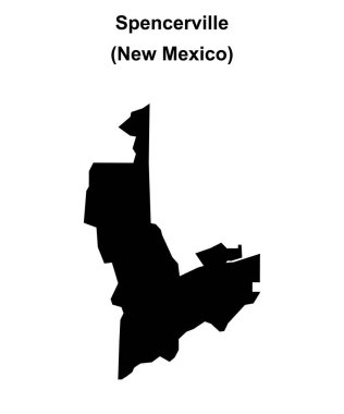 Spencerville (New Mexico) boş ana hat haritası