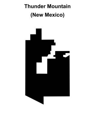Thunder Dağı (New Mexico) boş ana hat haritası