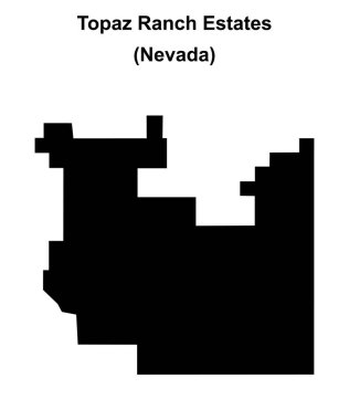 Topaz Çiftlik Evleri (Nevada) boş ana hat haritası