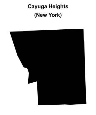 Cayuga Tepeleri (New York) boş ana hat haritası