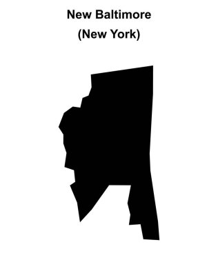 Yeni Baltimore (New York) boş ana hat haritası