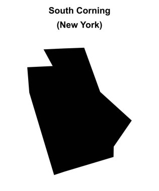 Güney Corning (New York) boş ana hat haritası