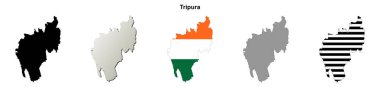 Tripura durum boş dış hat haritası seti
