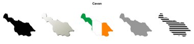 Cavan ilçesi boş ana hat haritası seti