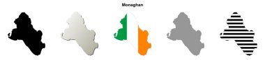 Monaghan ilçesi boş ana hat haritası seti