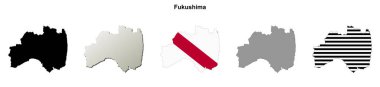 Fukushima Valiliği boş ana hat haritası seti