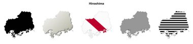 Hiroşima Valiliği boş ana hat haritası seti