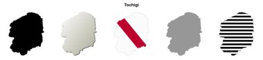 Tochigi ili boş ana hat haritası seti