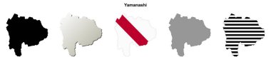 Yamanashi ili boş ana hat haritası ayarlandı