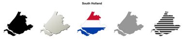 Güney Hollanda bölgesi boş ana hat haritası seti