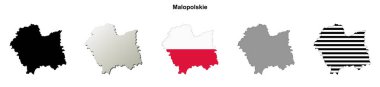 Malopolskie eyaleti boş ana hat haritası seti