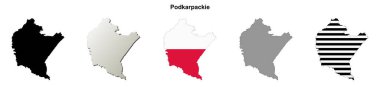 Podkarpackie eyaleti boş ana hat haritası seti