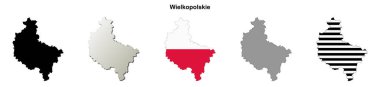 Wielkopolskie bölgesi boş ana hat haritası seti