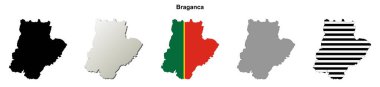 Braganca bölgesi boş ana hat haritası seti
