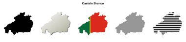 Castelo Branco bölgesi boş ana hat haritası seti